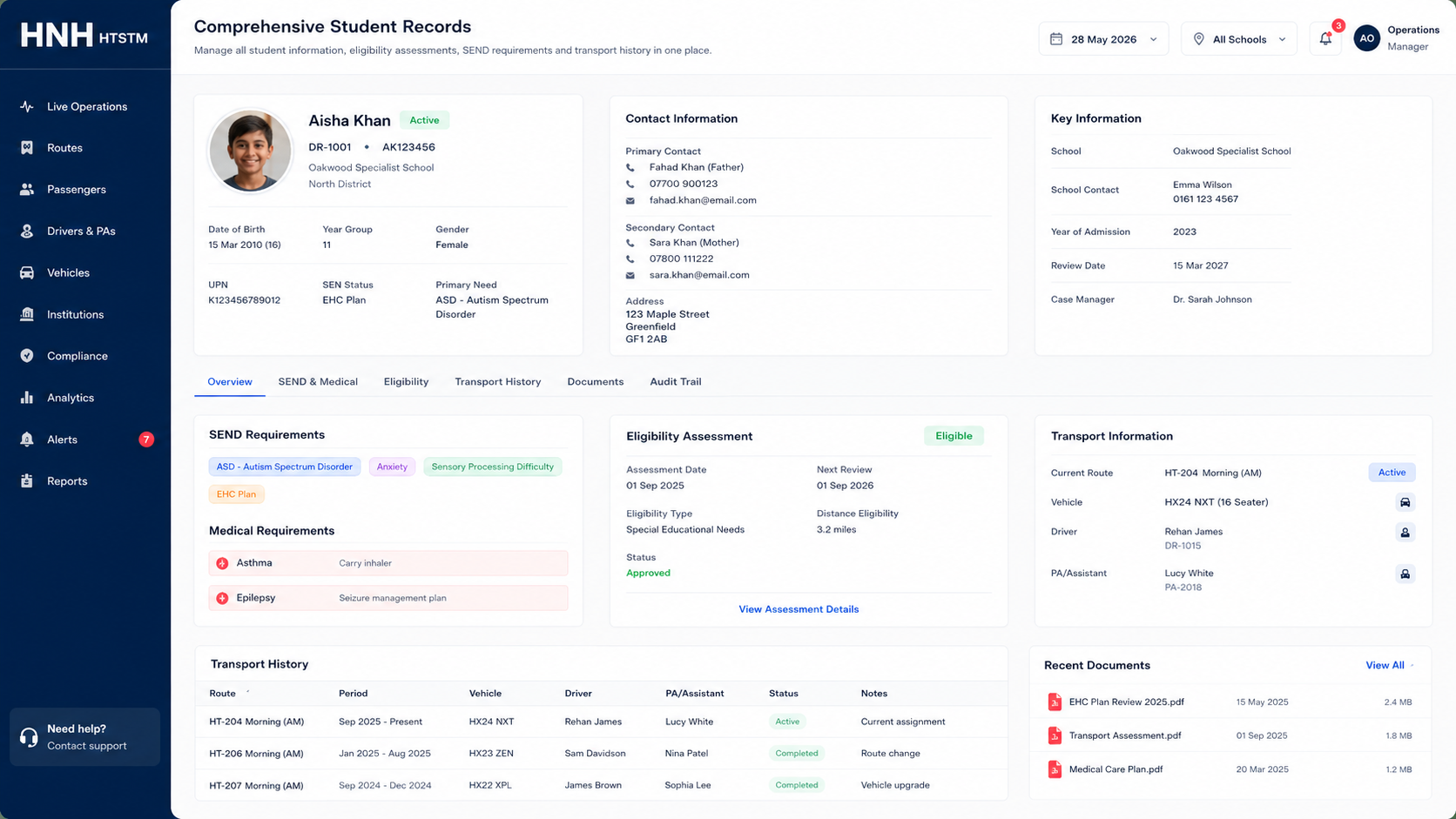 Student Management Dashboard